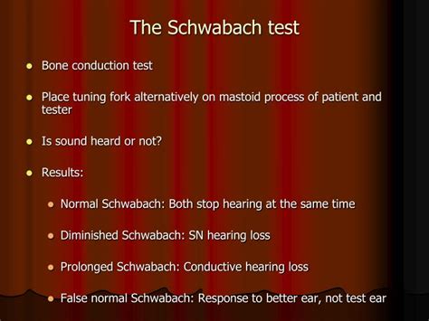 Schwabach Test .